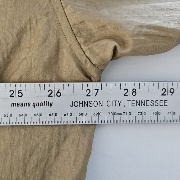 Vintage 90s Track Jacket Windbreaker Bomber Size 2X Paisley Tan Reversible Retro - Picture 15 of 15